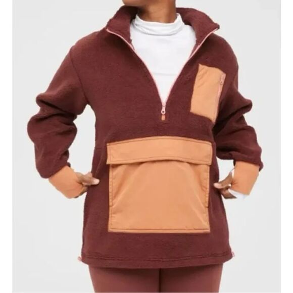 aerie Sweaters - Offline by Aerie NWOT burgundy fleece quarter zip